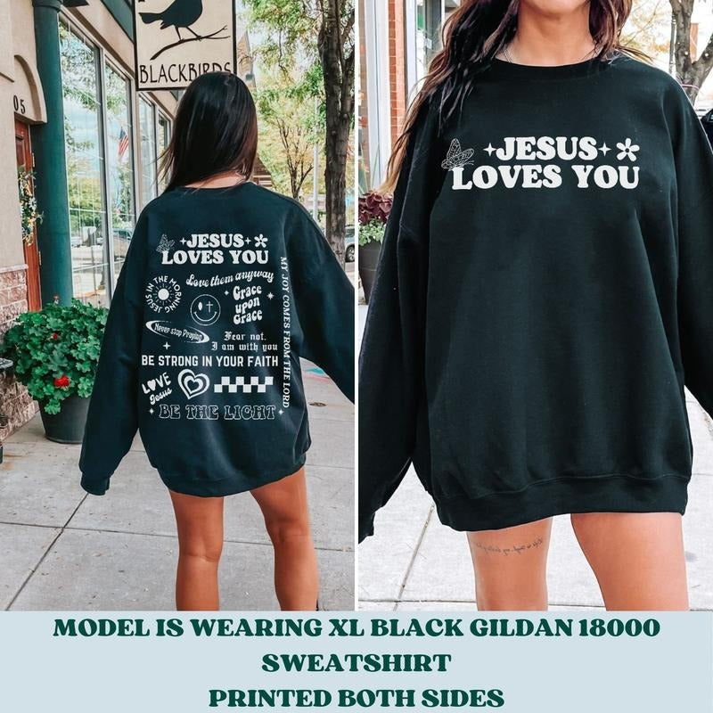 Jesus Loves You Jesus sweatshirt Jesus Apparel Jesus Crewneck Christian Crewneck Christian Sweatshirt Christian Merch Jesus Sweatshirt Chris T-shirt, sweater and Hoodie