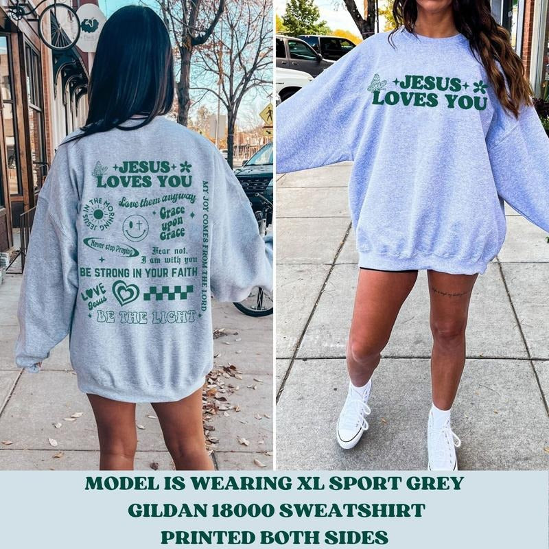 Jesus Loves You Jesus sweatshirt Jesus Apparel Jesus Crewneck Christian Crewneck Christian Sweatshirt Christian Merch Jesus Sweatshirt Chris T-shirt, sweater and Hoodiestyle{n002}2