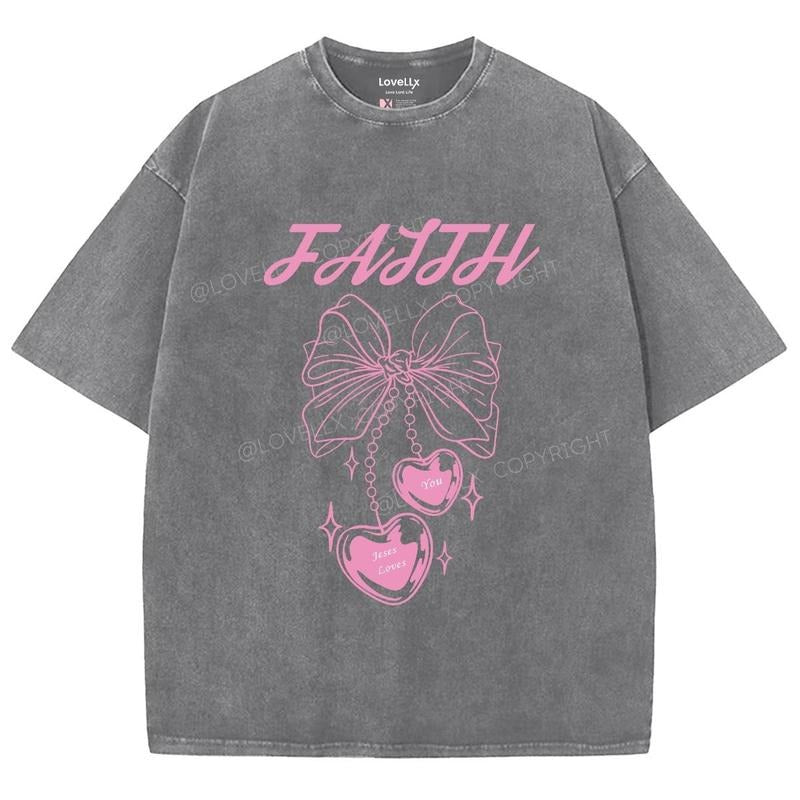 Jesus Loves You Unisex Washed T-Shirt, Christian Jesus t shirts, Vintage 90s Graphic Tee Gift Cotton Top Womenswear Bottom