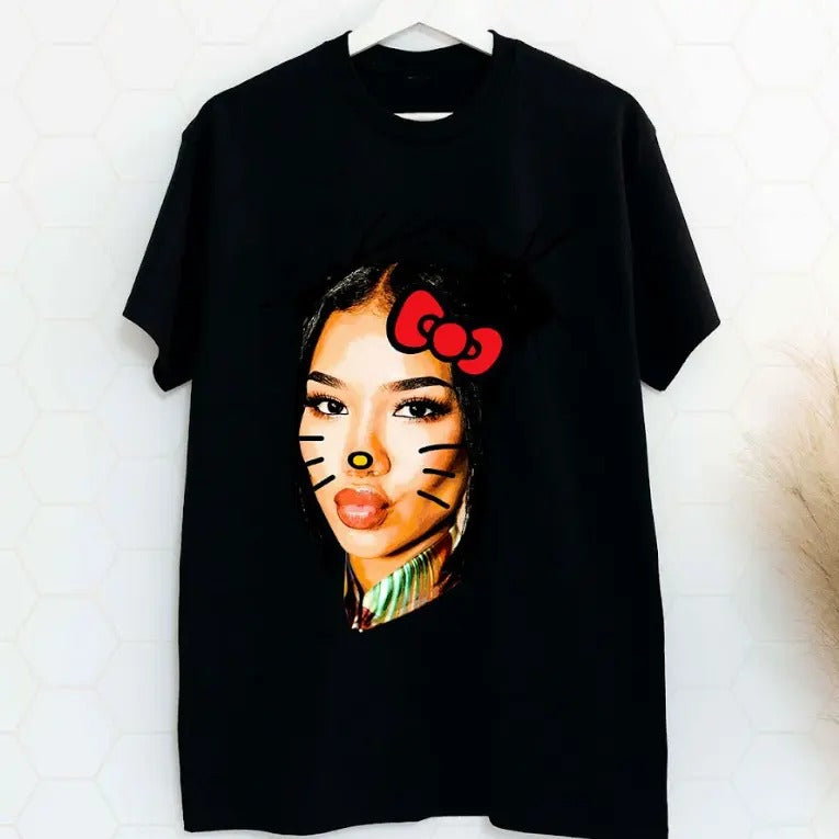 Jhenee Kitty Black Shirt