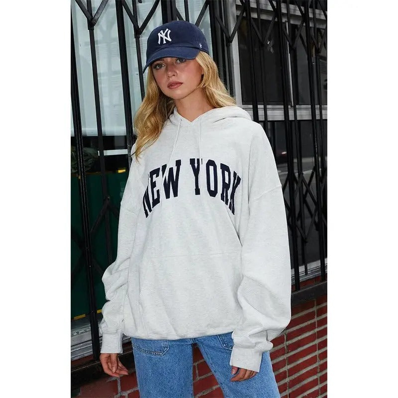 John Galt Women's Christy New York Oversized Hoodie T-Shirts, Sweatshirt | WearSparks.com