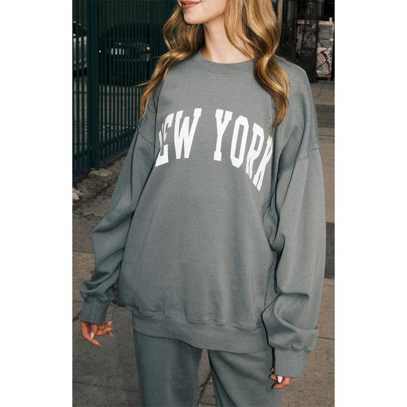 John Galt Women's New York Crew Neck Sweatshirt