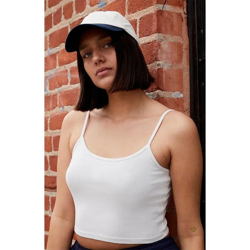 John Galt Women's Off White Skylar Cropped Tank Top