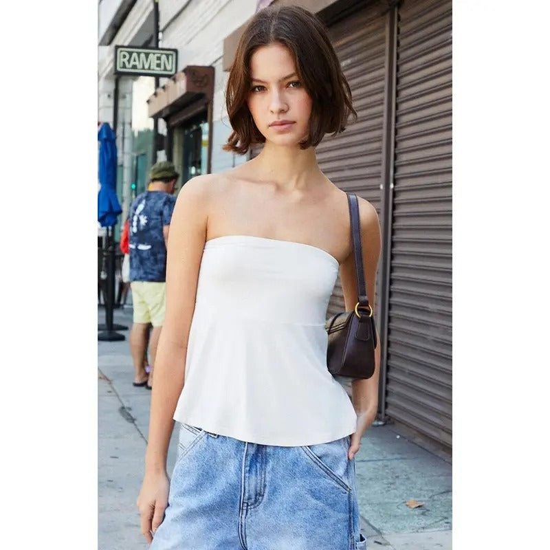 John Galt Women's Sand Flora Tube Top