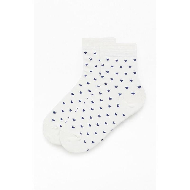 John Galt Women's White & Navy Heart Socks T-Shirts, Hoodie, Sweatshirt | WearSparks.com