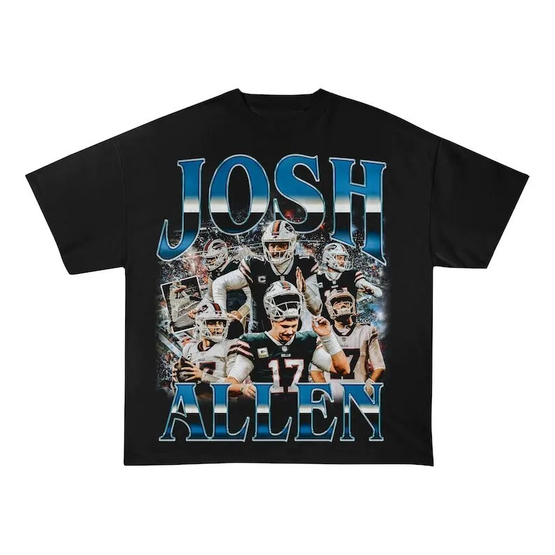 Josh Allen Vintage Shirt | Vintage Tee Graphic T-Shirt Sweatshirt Hoodie | Sport Tee - Gift For Fan