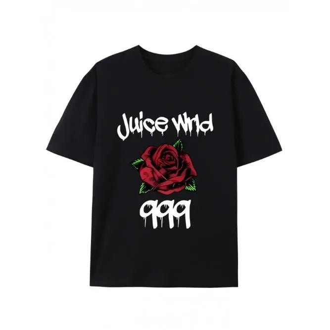 Juice Print T-shirt, Street hip-hop, men's cotton T-shirt, summer casual short sleeve T-shirt Made in USA