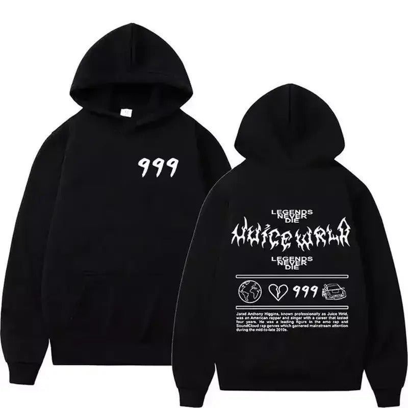 Juice Wrld Rapper Hoodie for Men Women Street Fashion Sweater Popular Hip Hop, Trending Hoodie, Gift For Him, Gift For...
