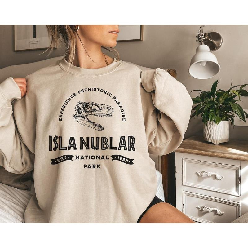 Jurassic Park Sweatshirt, Isla Nublar Sweatashirt, Movie Lover Gift, National Park Sweatshirt, Jurassic World, Movie Shirt, Dinosaur Shirt
