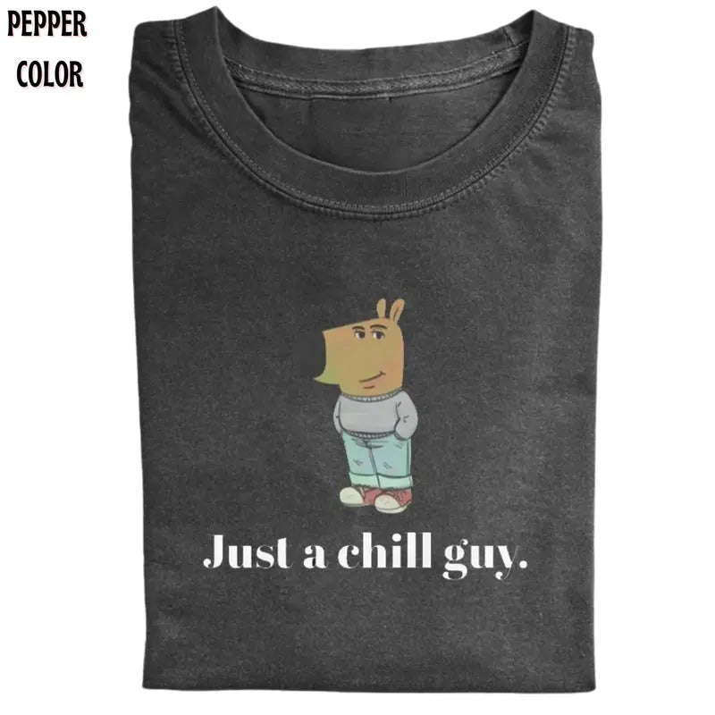 Just a chill guy T-shirt, funny graphic tees, vintage tees Menswear Top