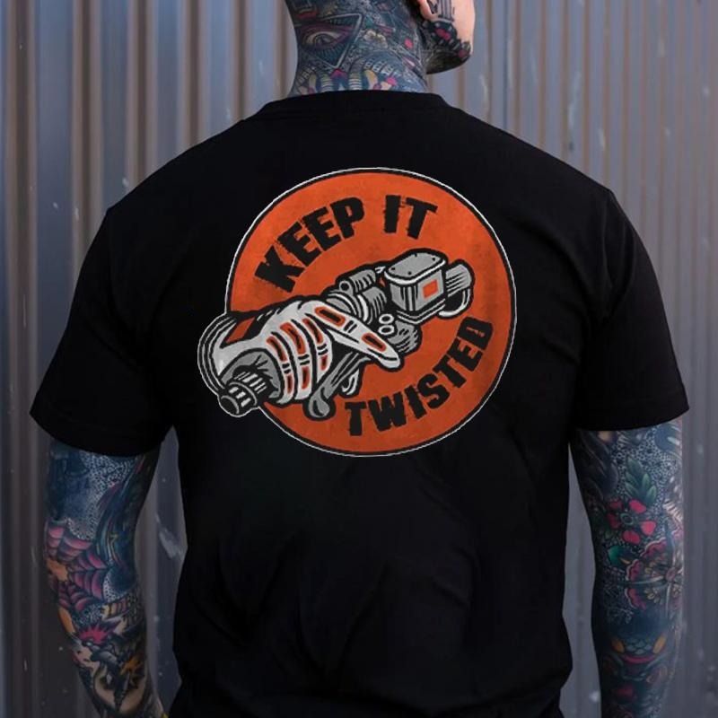 KEEP IT TWISTED Motor Head Graphic Casual Print T-shirt - Sweatshirt - Hoodie, Naughty Clothes Men Cotton, Funny Shirt, Streetwear Menswear