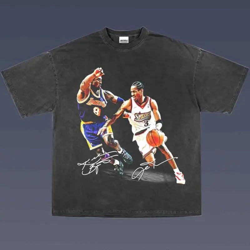 KOBE VS IVERSON 2.12 VINTAGE TEE | MEN'S GRAPHIC T-SHIRT SWEATSHIRT HOODIE | GIFT FOR FAN