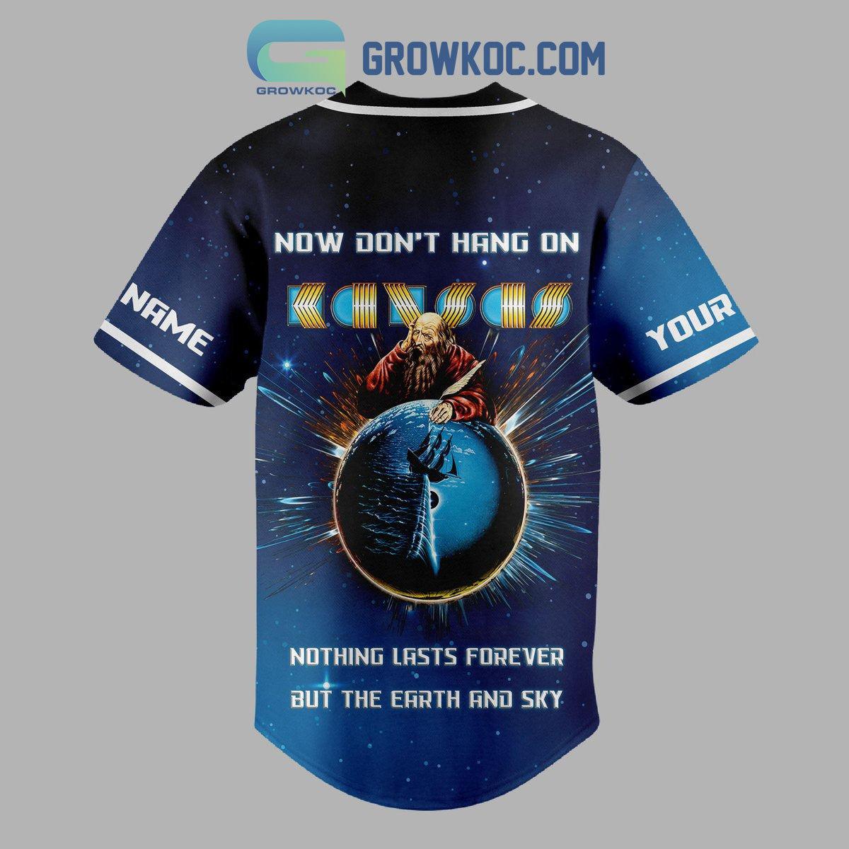 Kansas Another Fork In The Road 50th Anniversary Tour Personalized Baseball Jersey
