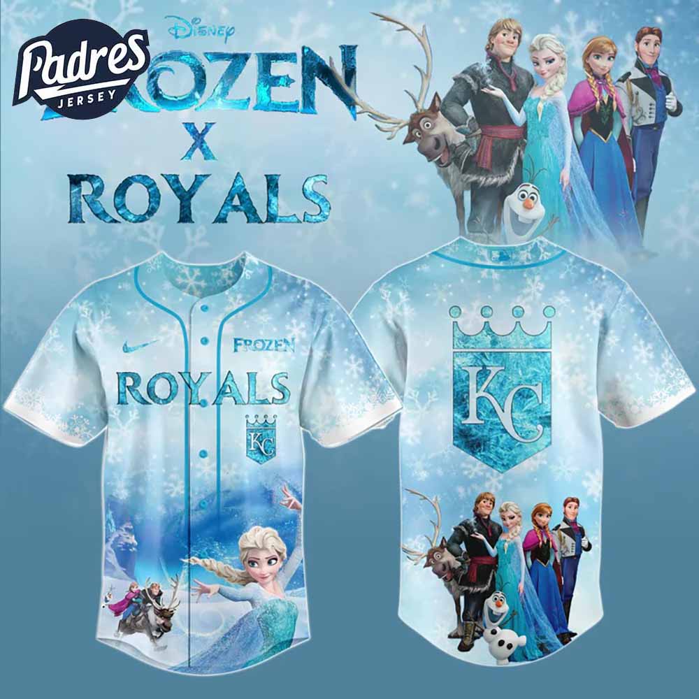 Kansas City Royals x Frozen Baseball Jersey 2025 - Padres Jersey Oasis: Elevate Your Baseball Style Game T-Shirts,...