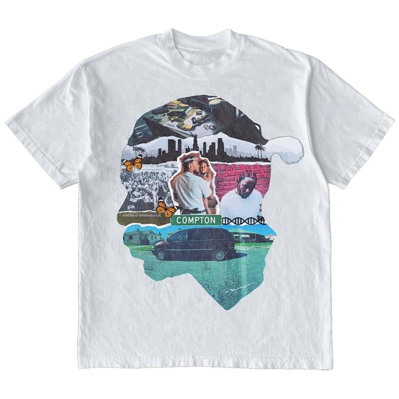 Kendrick Lamar Shirt KDot Rapper Graphic Tee Shirt Vintage Rap Hip Hop Merch Men Women Unisex Cotton