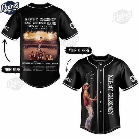 Kenny Chesney Zac Brown Tour 2024 Custom Baseball Jersey - Padres Jersey Oasis: Elevate Your Baseball Style Game