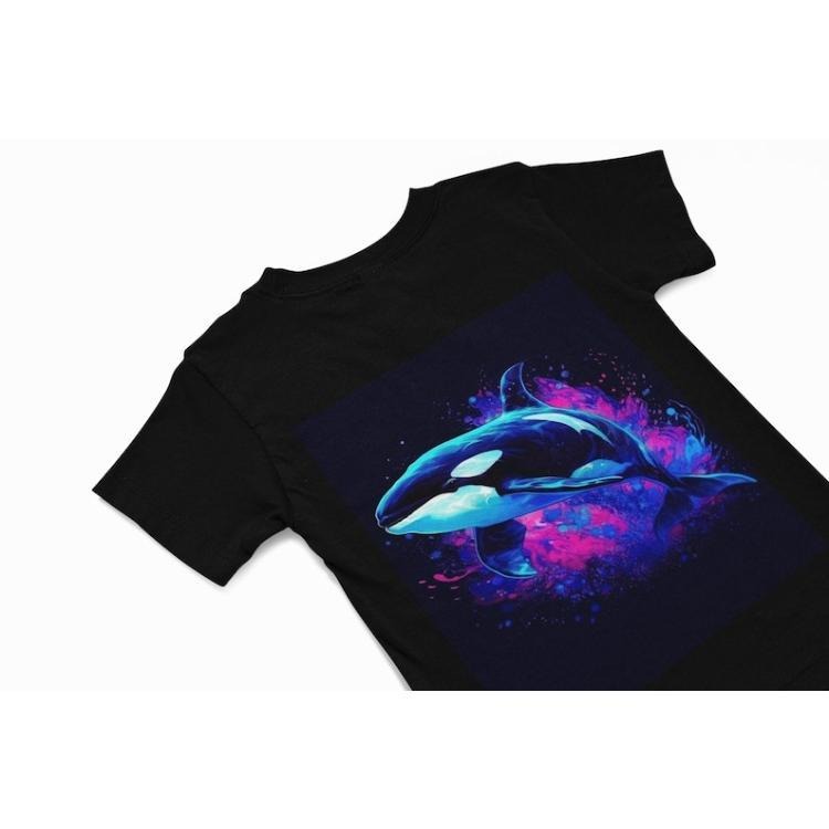 Killer Whale T-Shirt, Ocean animal Tee's, Sea Creatures t shirt , Animal Lovers Graphic T , Watercolour Orca, Killer Whale art graphic Tee Made in USA