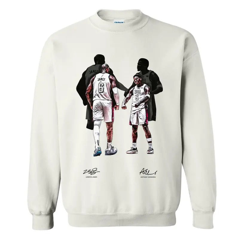 King James x Antman Sweatshirt, Basketball Sport Graphic Sweater, Gift for Fans, Unisex Sweatshirt