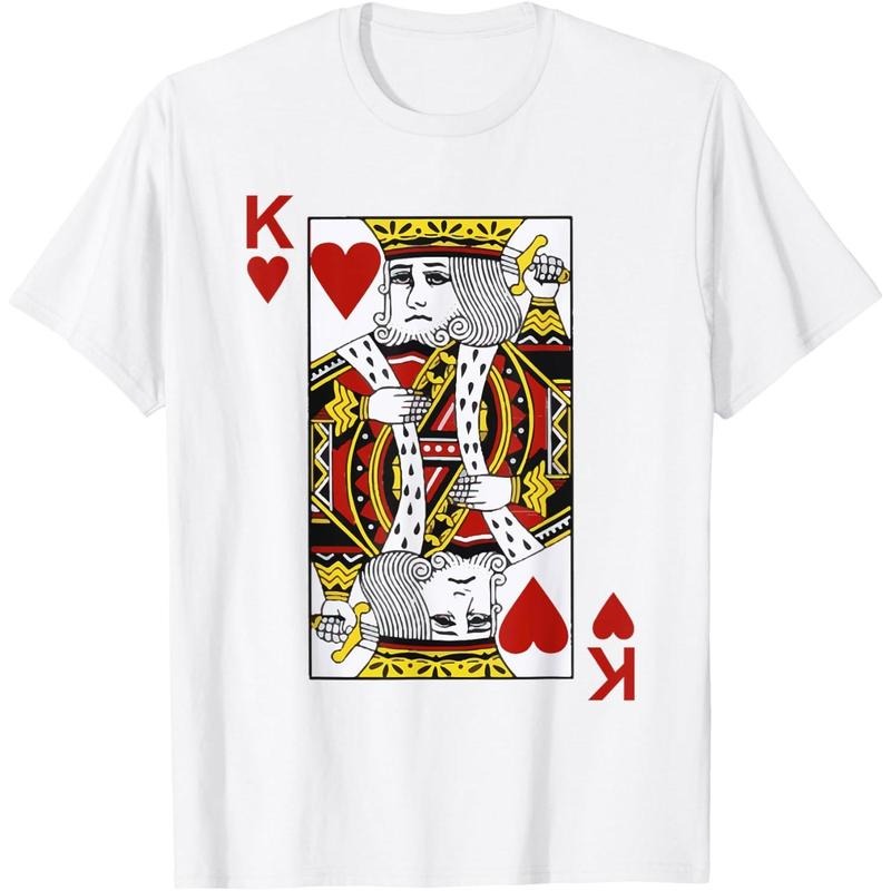 King of hearts Blackjack Cards Poker 21 K T-Shirt made in usa