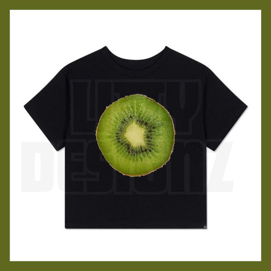 Kiwi Girl Cropped Comfort Colors Tee - Vintage Y2K Kiwi Fruit T Shirt