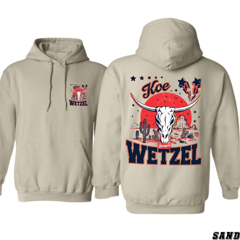 Koe Wetzel Hoodie - Bold Western Skull Design, camo country hoodies, Perfect for Country Music Fans, Ideal for Casual Wear, Comfortable and Stylish, Hoodie For Men, Hoodie For Women Casual Sweater Menswear Tops