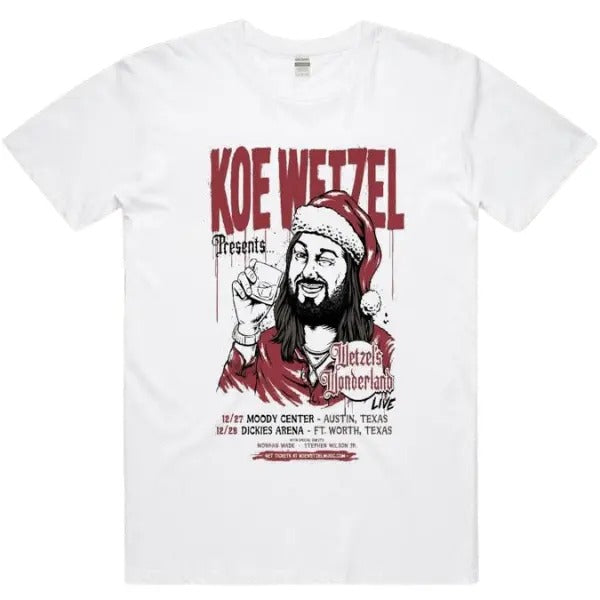 Koe Wetzel Wonderland Dec 27-28 2024 Austin TX & Ft Worth TX Santa Clau Christmas Shirts_Shirt Gift For Woman and Man Unisex T-Shirt
