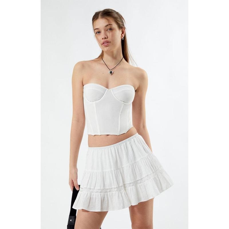 LA Hearts Women's Strapless Mesh Corset T-Shirts, Hoodie, Sweatshirt | WearSparks.com