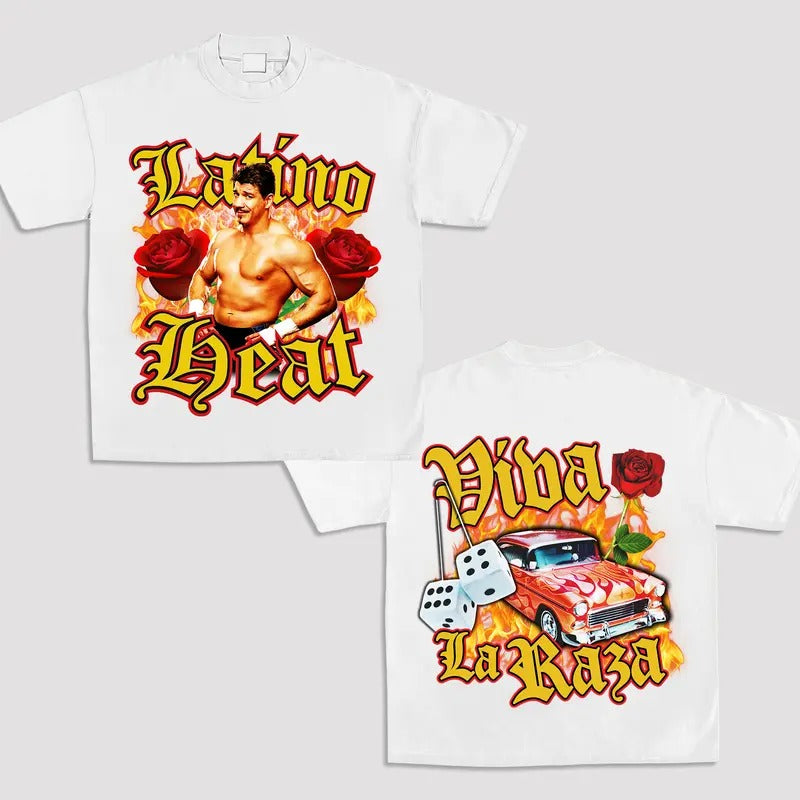LATINO HEAT BOOTLEG TEE Wrestling Tee, Wrestler Shirt, WWE Shirt, WWE Merch, MMA Shirt, Official WWE Shop, Sports T-shirt, , Wrestling Gift, WWE Collection, Trending WWE