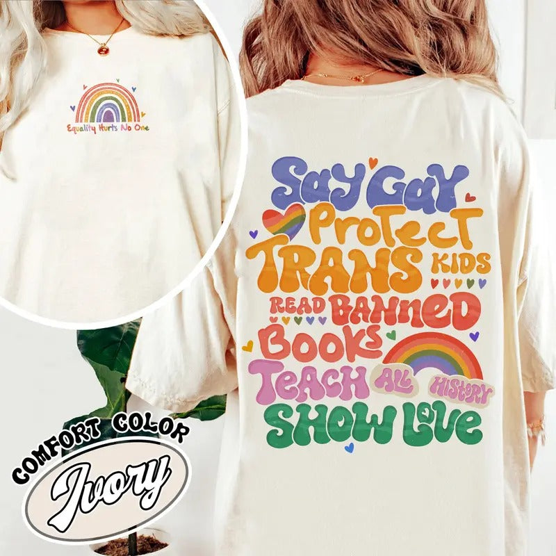 LGBT Comfort Color Shirt, Human Rights Shirt, Love Is Love, Proud Ally Shirt
