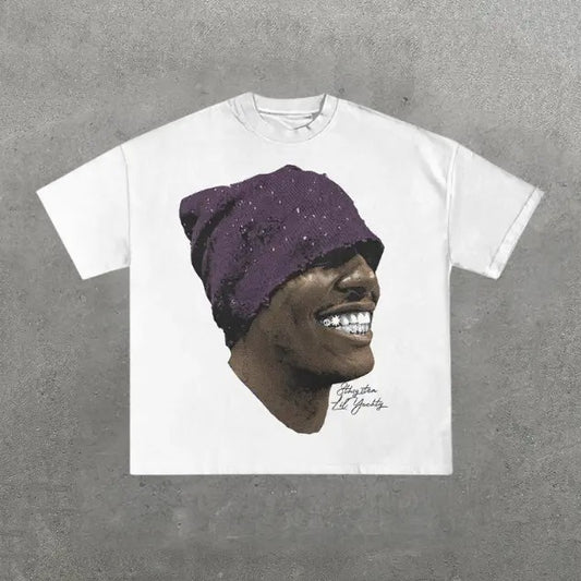 LIL YACHTY Smile T-shirt, Vintage LIL YACHTY Graphic Tee, Y2k, Hip Hop, Unisex T-Shirt, Gift For Men Women Menswear Top Streetwear