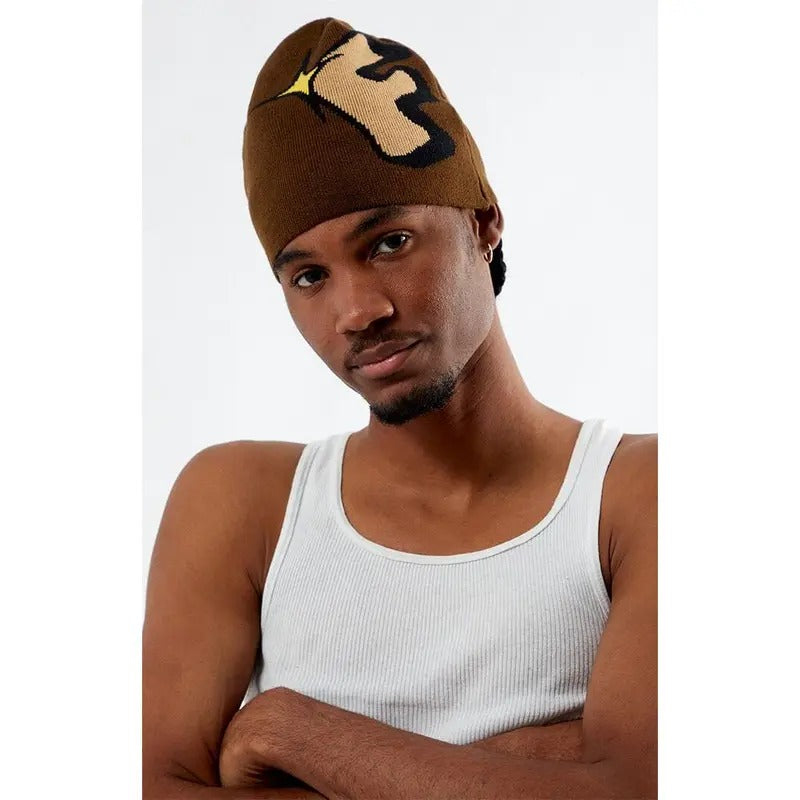LITTLE AFRICA Men's Funk Logo Skully Beanie