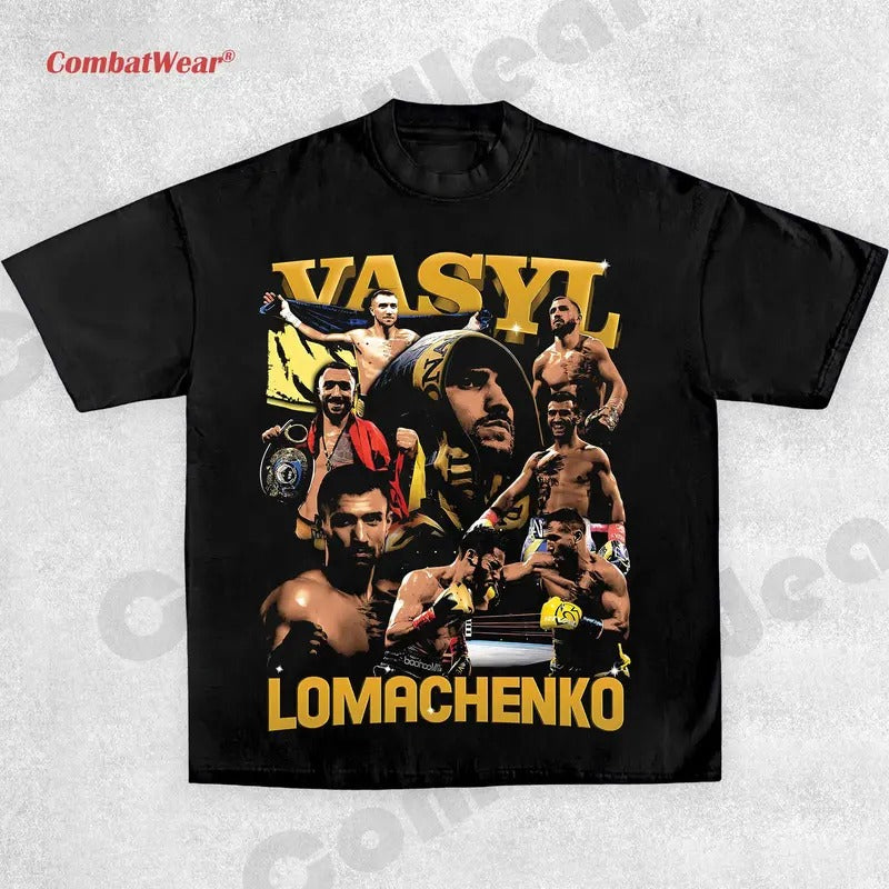 LOMACHENKO V2 TEE ,Boxing T-shirt, Fighter Tee, Boxer Shirt, Sports Shirt, Boxing Merch, Vintage Boxing Tee, Graphic Boxing Champ T-Shirt Crewneck Clothing Streetwear Menswear Tshirt