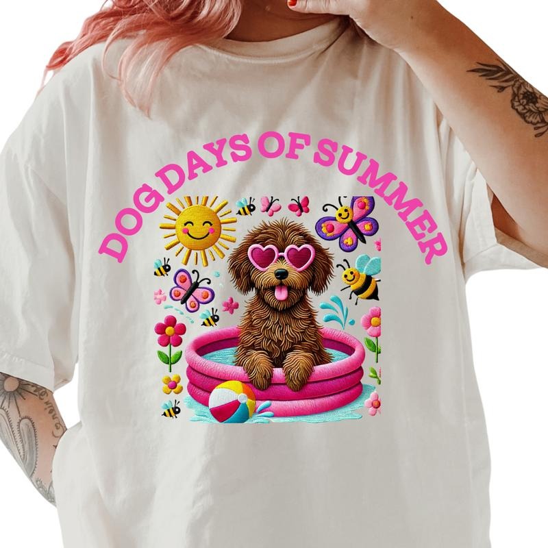 Labradoodle Dog Days of Summer Shirt ~ Unisex Apparel Relaxed Fit Printed In The USA Clothing Womenswear Casual Comfort Cotton Top Athletic Boho Chic