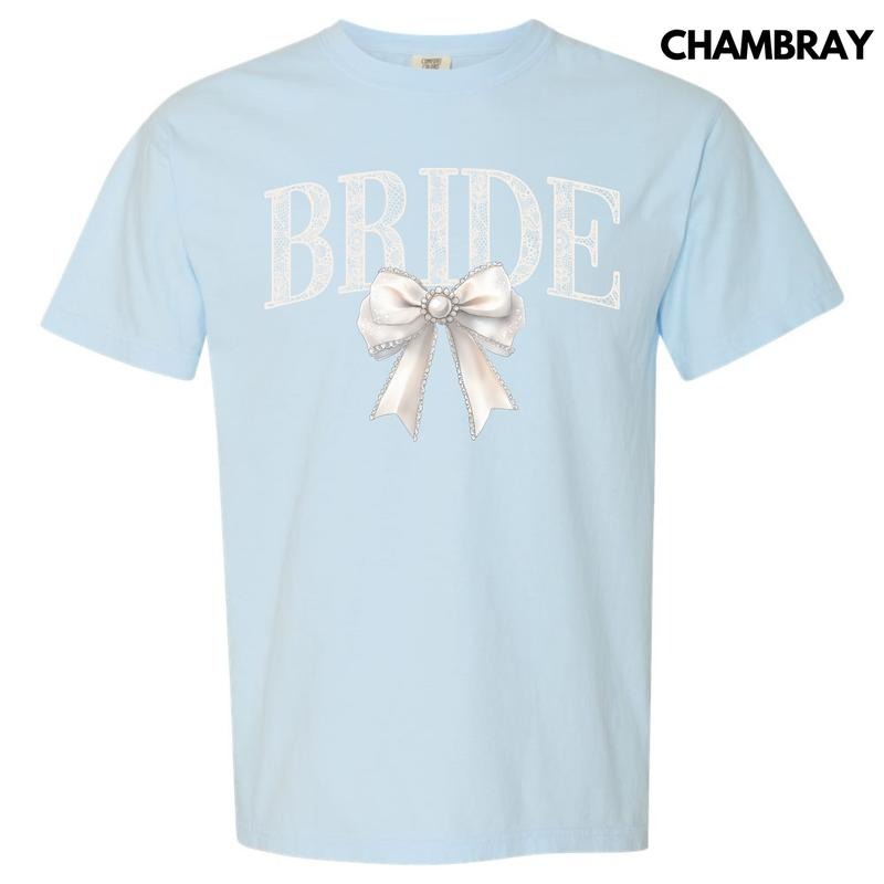 Lace Bride Bow Comfort Colors T-Shirt 'NLB' Hoodie, Sweatshirt | WearSparks.com