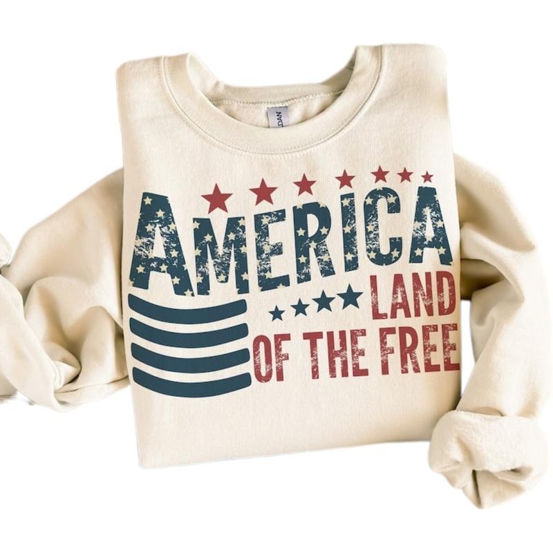 Land Of The Free Shirt, Gift For American, 4th Of July Flag Graphic T-Shirt, Freedom Sweatshirt, Independence Hoodie