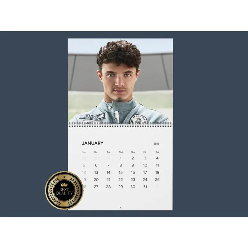 Lando Norris 2025 Wall Calendar | Photo Calendar 2025, Gift For Daughter, Secret Santa, Christmas Exchange, New Years Gift, Unique Designs
