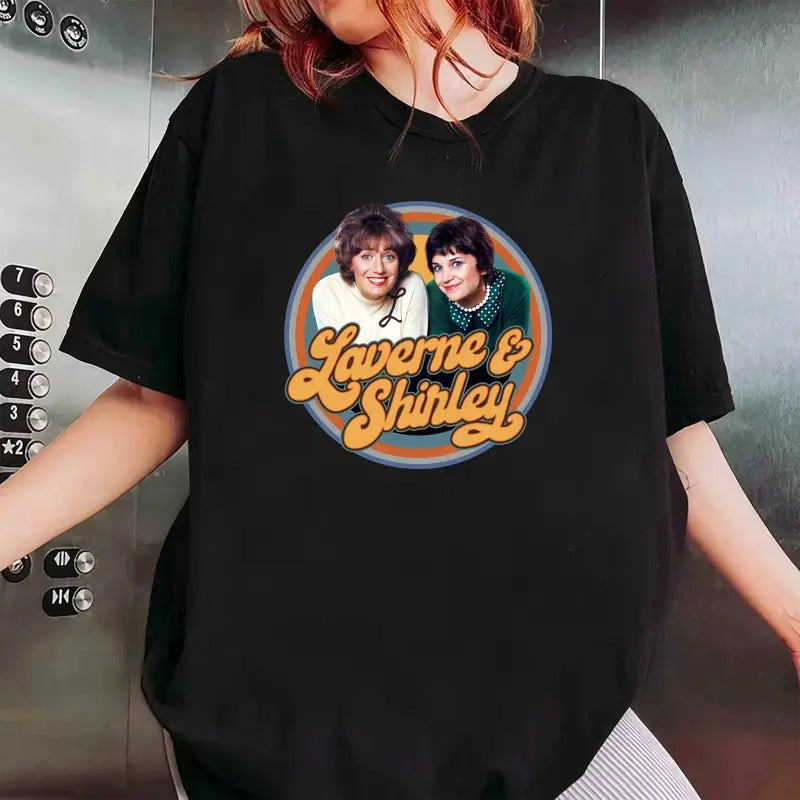 Laverne Shirley X Retro T-Shirt, Generation X Shirt, Retro Gen X Graphic Shirt, Generation X Shirt Cotton Top Cotton Top Cotton Top Comfort Womenswear