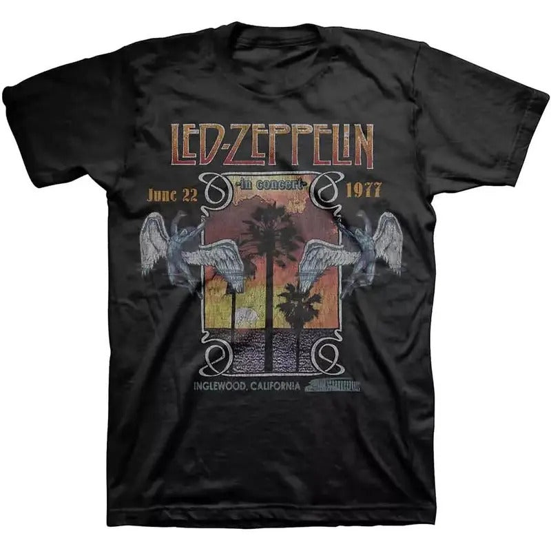 Led Zeppelin Inglewood Official Tee T-Shirt Mens Unisex Menswear Top