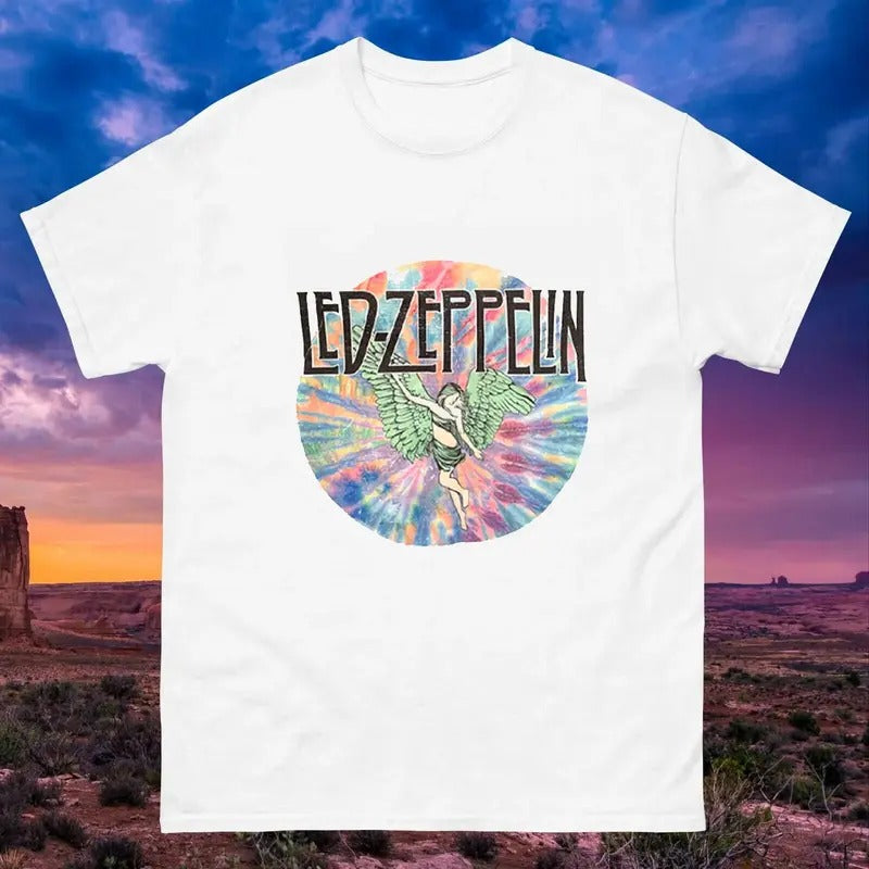 Led Zeppelin Unisex Vintage Rock Band Cotton T-Shirt Men Women S-3XL Menswear Top
