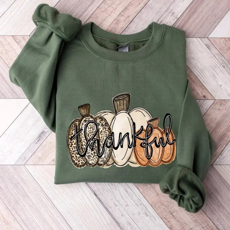 Leopard Pumpkin Sweatshirt,Pumpkin Season Sweater,Thanksgiving Tshirt,Halloween Shirt,Fall Apparel