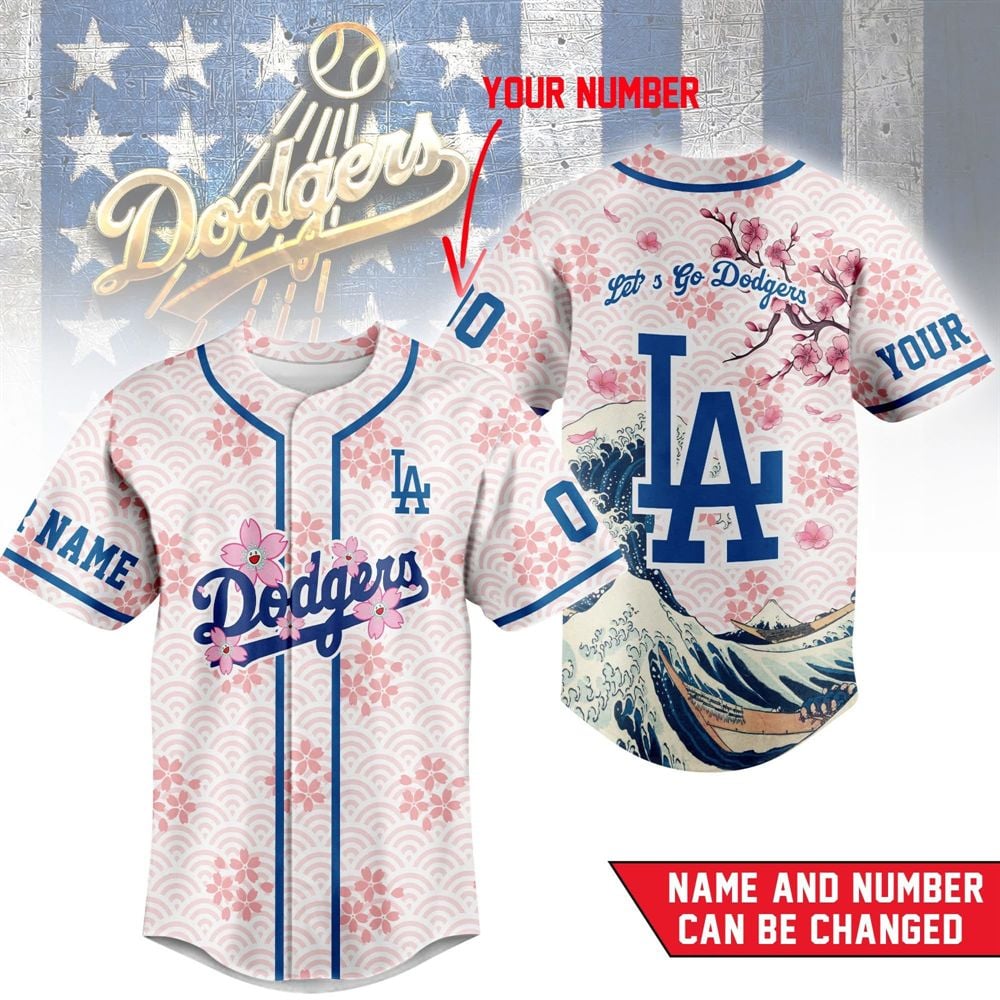 Let's Go Dodgers Cherry Blossom Baseball Jersey - Grishko.com T-Shirts, Hoodie, Sweatshirt | WearSparks.com