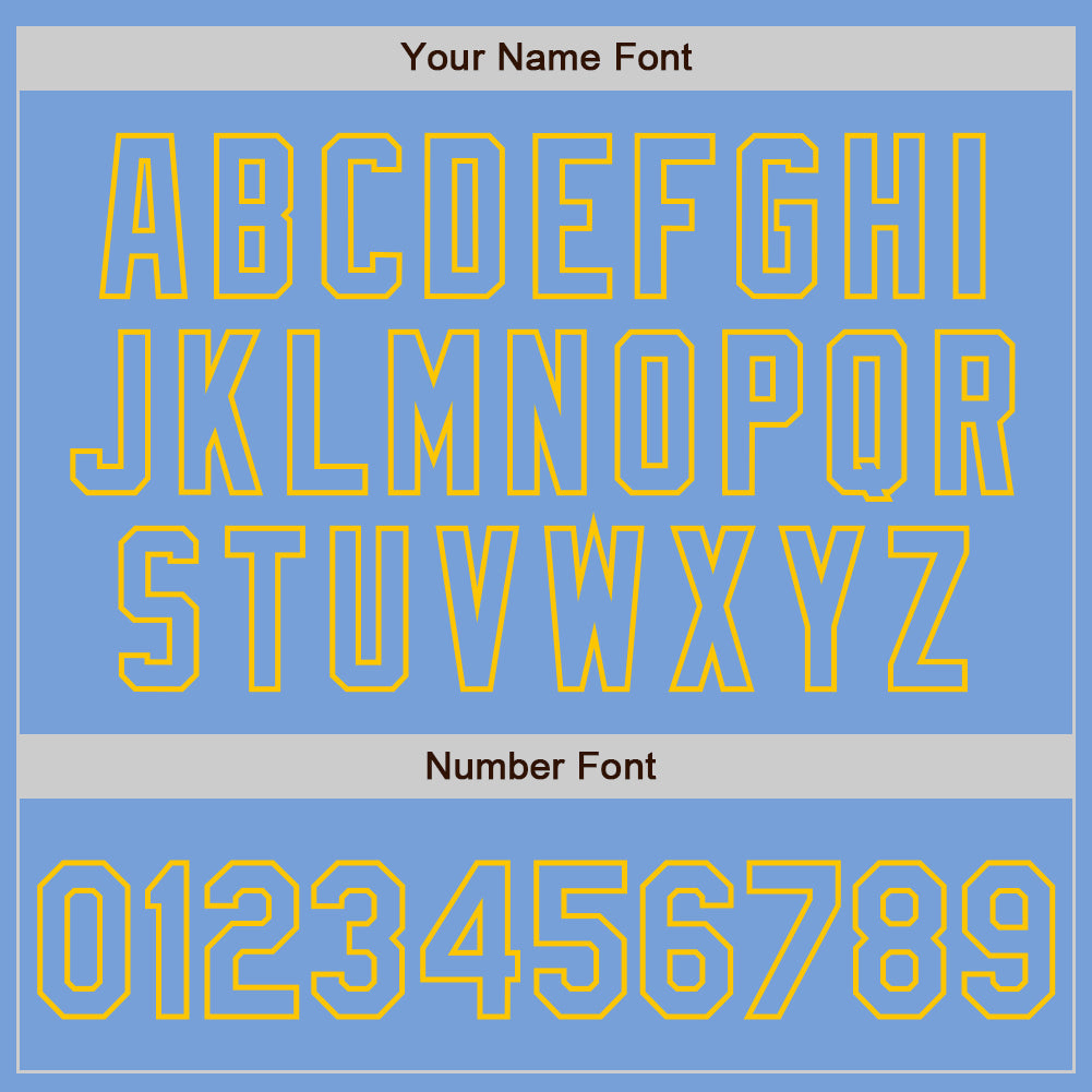 Custom Light Blue Light Blue-Gold Authentic Baseball Jersey