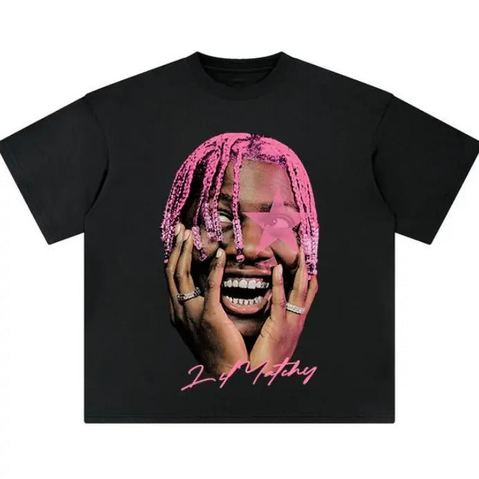 Lil Star Yachty Pink Rap Tee Big Face Graphic Hoodie, Sweatshirt | WearSparks.com