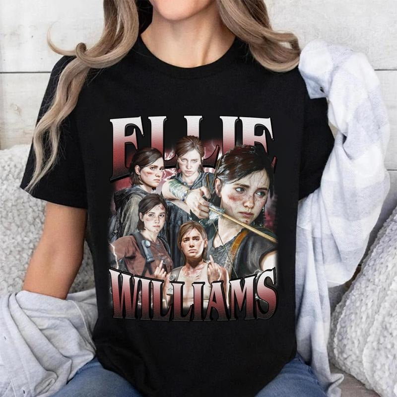 Limited Ellie Williams Last of US Vintage T-Shirt, The Last Of Us Fan Sweatshirt, Joel And Ellie Hoodie, Gift For Women and Man Unisex T-Shirt
