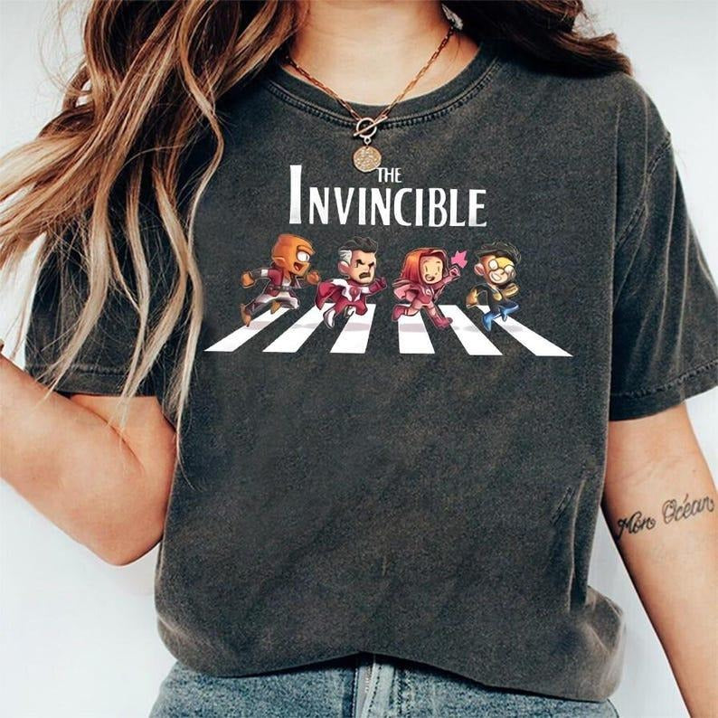 Limited Invincible Graphic Tee, Mark Grayson, Omni Man, Atom Eve, Gift, Unisex Vintage Tee, Invincible Comic T Shirt
