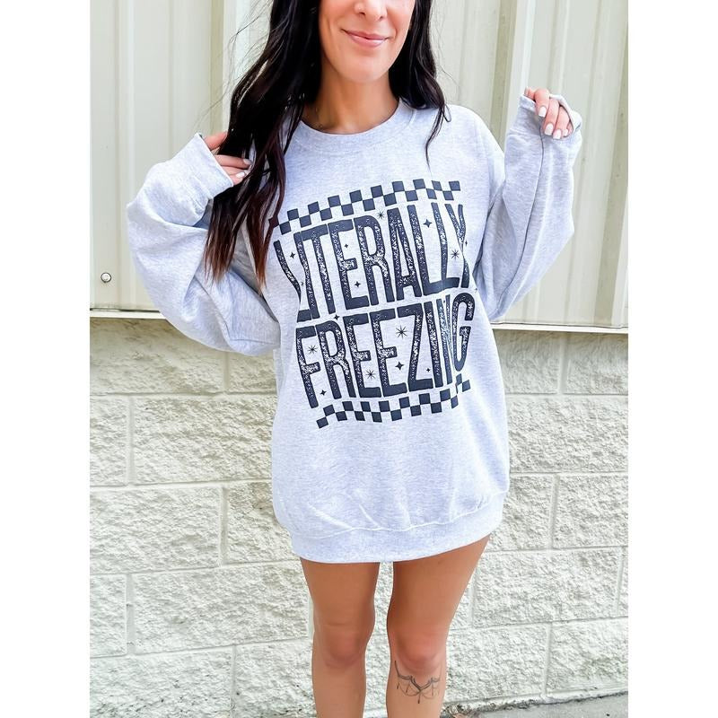 Literally Freezing Graphic Pullover
