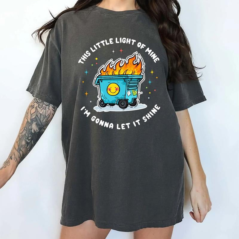 Little Light Of Mine Shirt, Funny sayings Printed T-shirt, Let It Shine Graphic Tee Women, Let It Shine Comfort Shirt, Gift For Her, Casual Short Sleeve Comfort Shirt For Women, Streetwear, Cotton Fabric Unisex Tee