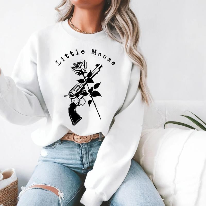 Little Mouse Sweatshirt, Haunting Adeline Hoodie, Zade Meadows, Spicy Book Shirt Booktok, Dark Romance Books, Bookish Fantasy Reader Tbr Smut Unisex Soft Comfort Crewneck Pullover Long Sleeves Graphic Fabric Sweater