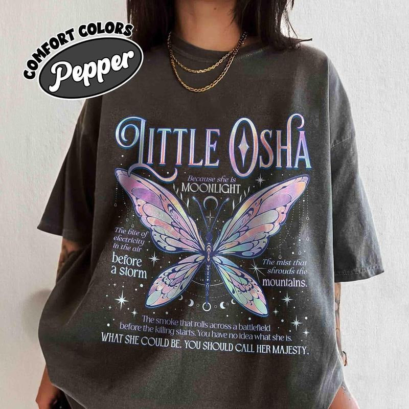 Little Osha Butterfly Comfort Colors Shirt, Quicksilver Callie Hart Shirt, Saeris Fane Kingfisher Inspired Tee, Quicksilver Fan Tshirt