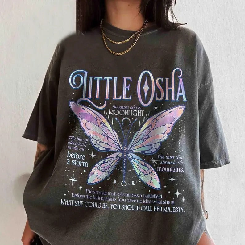 Little Osha Butterfly T-Shirt, Quicksilver Callie Hart Shirt, Saeris Fane Kingfisher Inspired Tee, Quicksilver Fan Tshirt Romantasy Gift ,Women Gift
